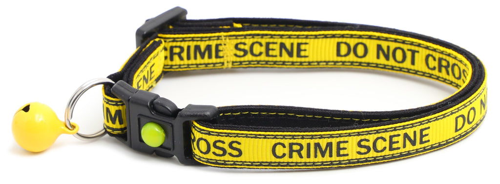 Crime Scene Do Not Cross Breakaway Cat Collar-6