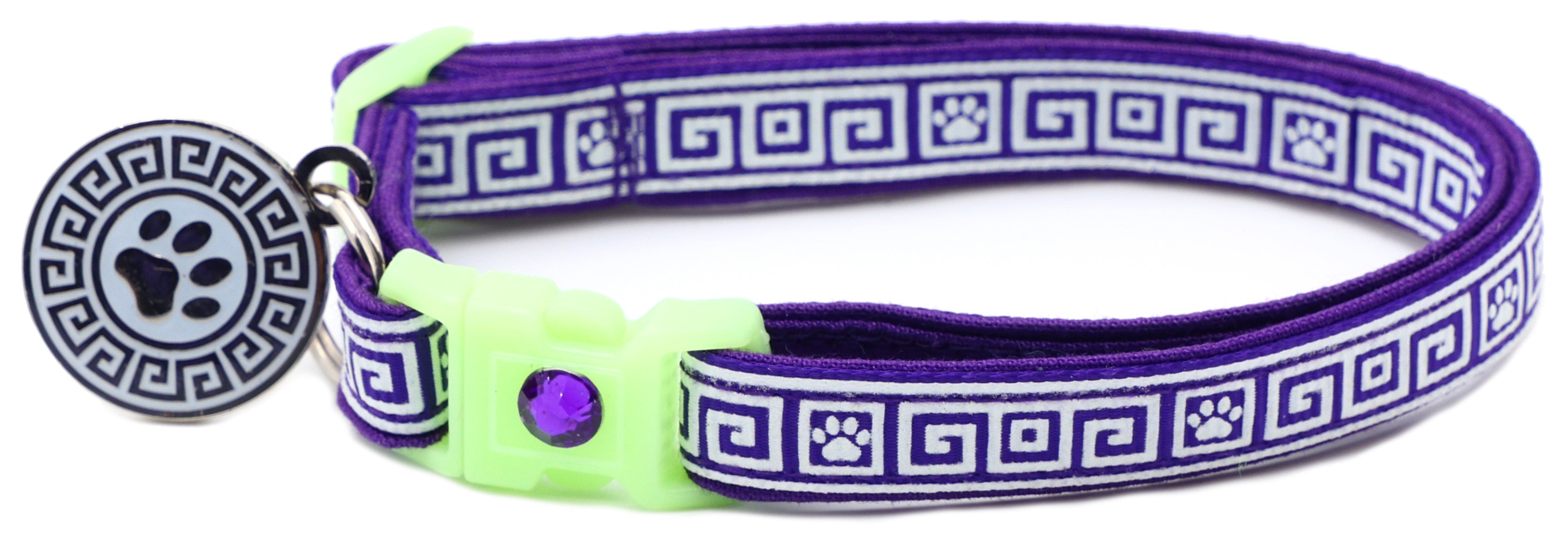 Greek Key Breakaway Cat Collar
