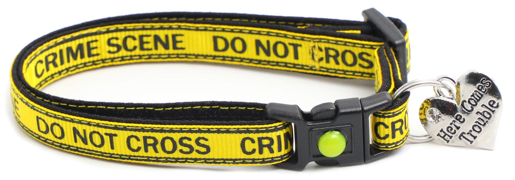 Crime Scene Do Not Cross Breakaway Cat Collar-8