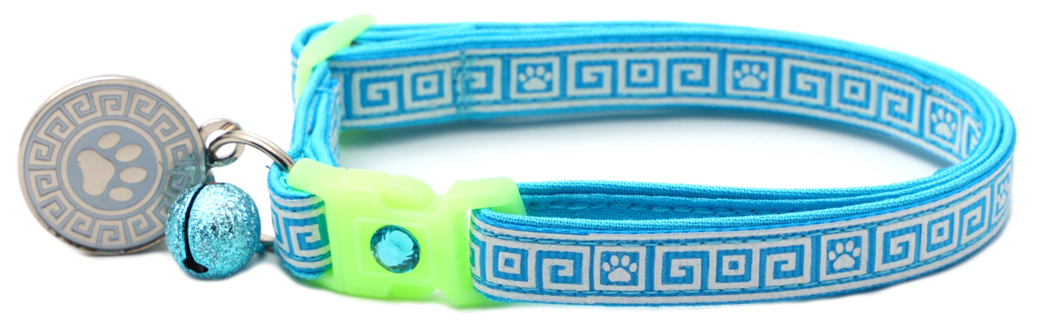 Greek Key Breakaway Cat Collar