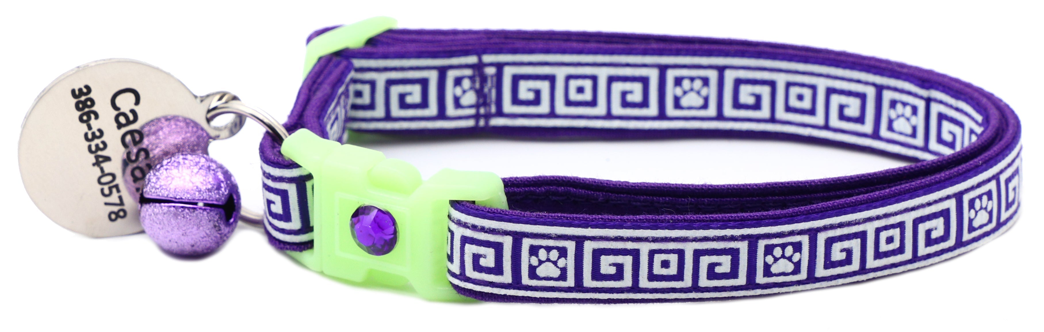 Greek Key Breakaway Cat Collar