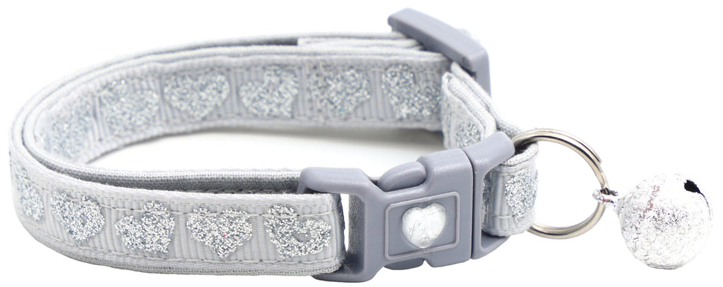 Glitter Hearts Breakaway Cat Collar-1