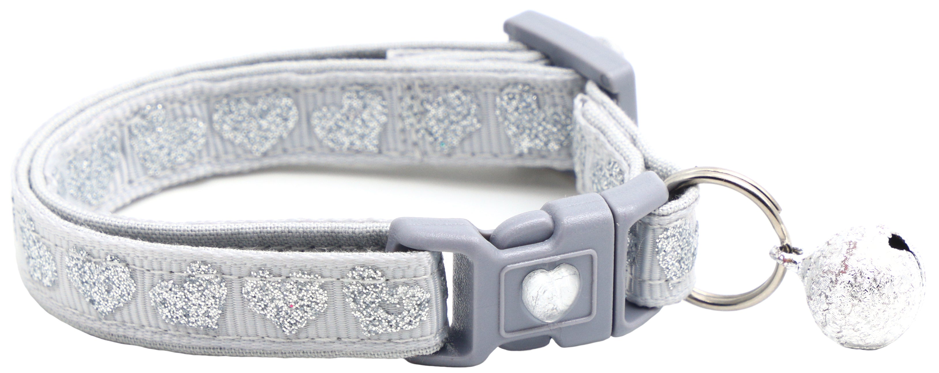 Glitter Hearts Breakaway Cat Collar-1