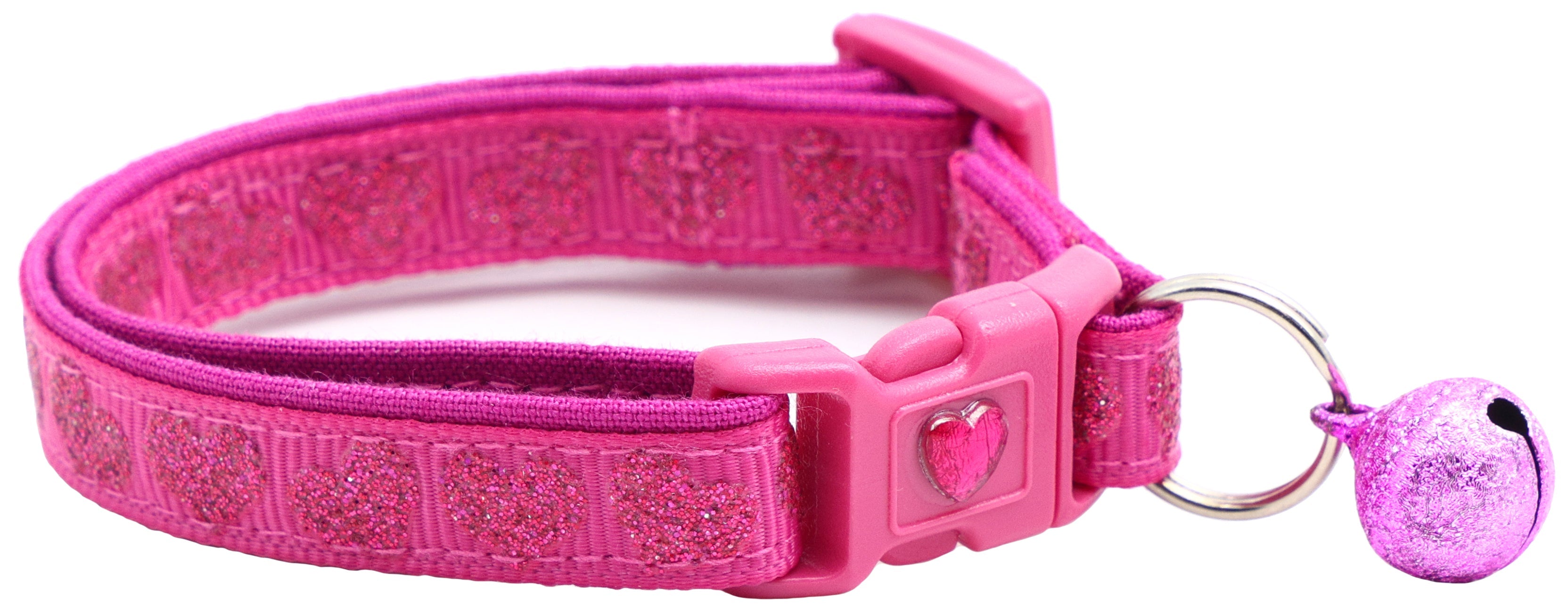 Glitter Hearts Breakaway Cat Collar-6