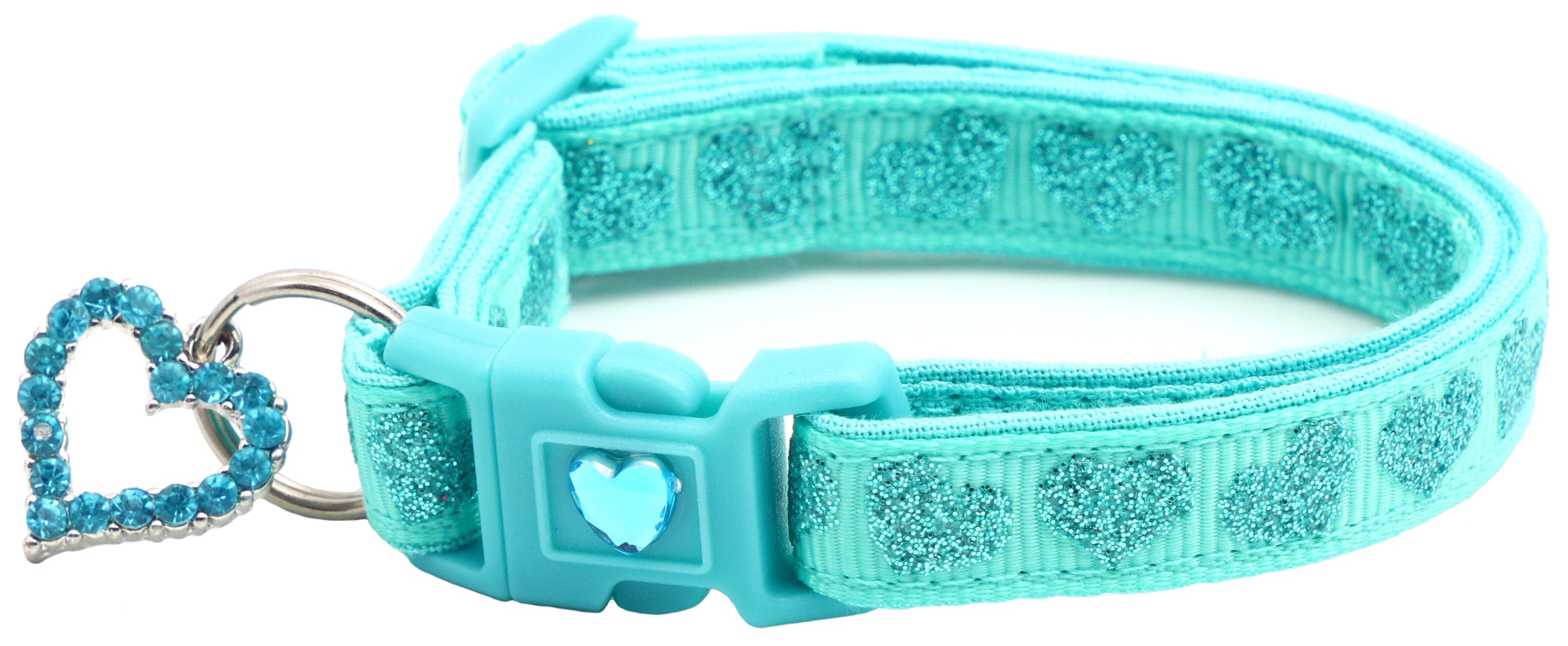Glitter Hearts Breakaway Cat Collar-7