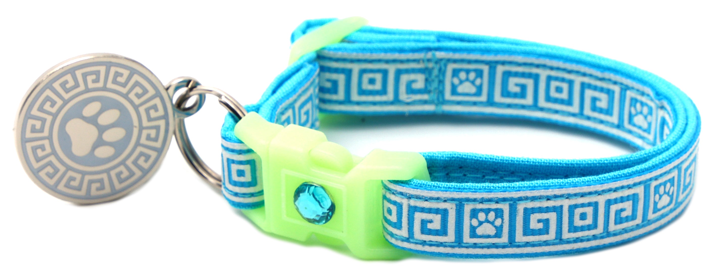 Greek Key Breakaway Cat Collar