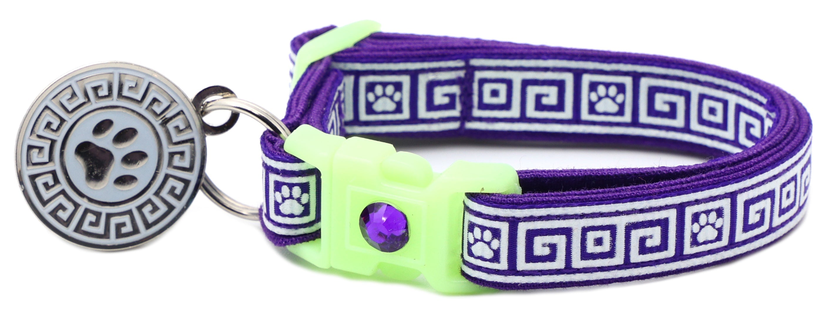 Greek Key Breakaway Cat Collar