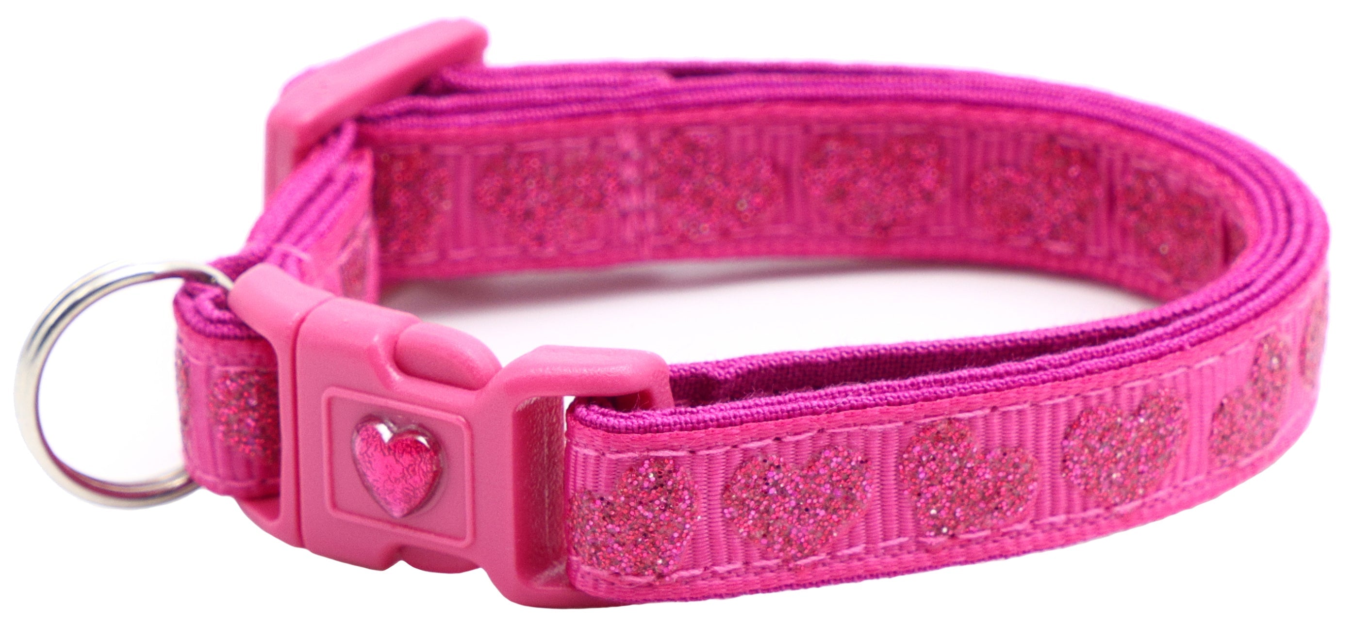 Glitter Hearts Breakaway Cat Collar-12