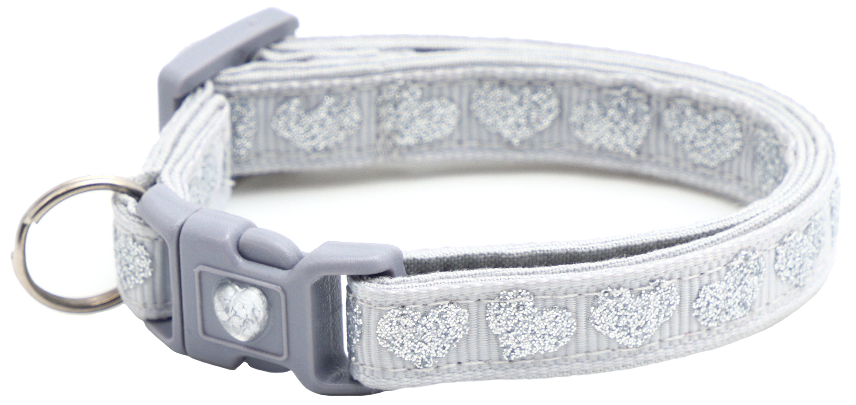 Glitter Hearts Breakaway Cat Collar-3
