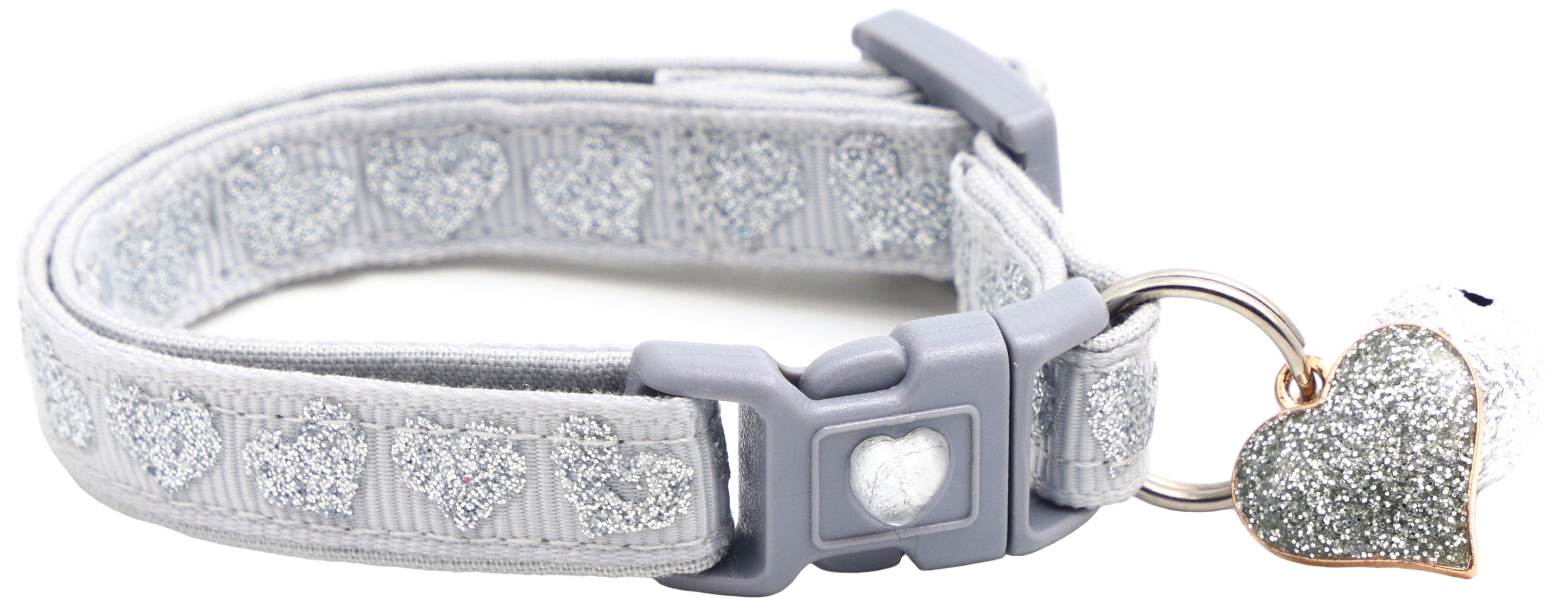 Glitter Hearts Breakaway Cat Collar-4