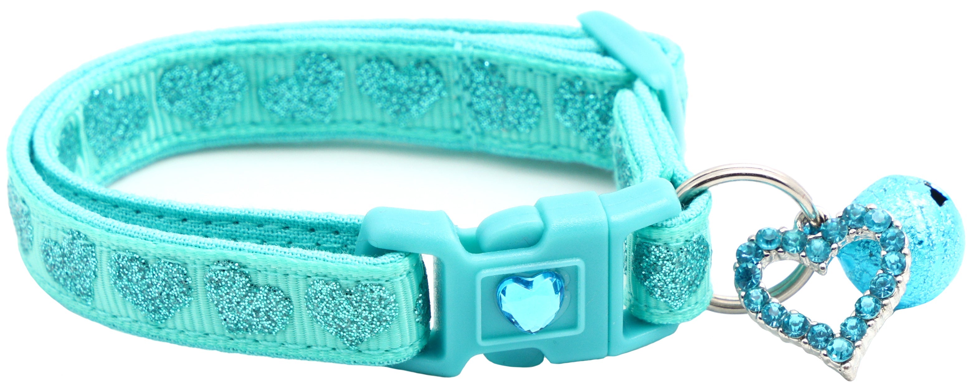 Glitter Hearts Breakaway Cat Collar-9