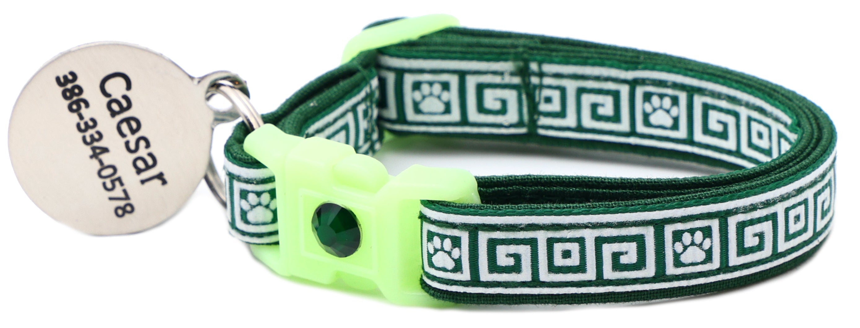 Greek Key Breakaway Cat Collar