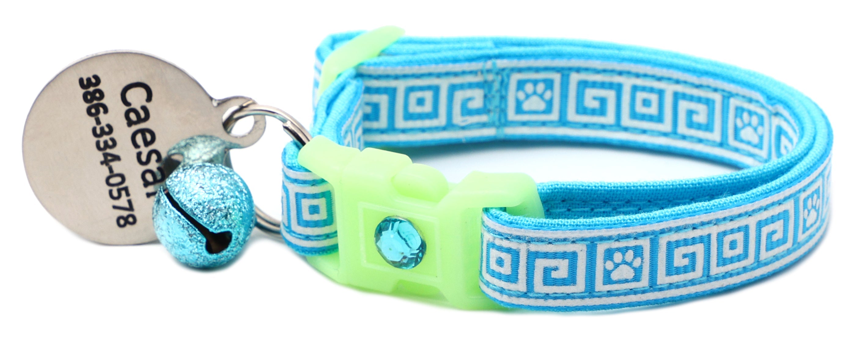 Greek Key Breakaway Cat Collar