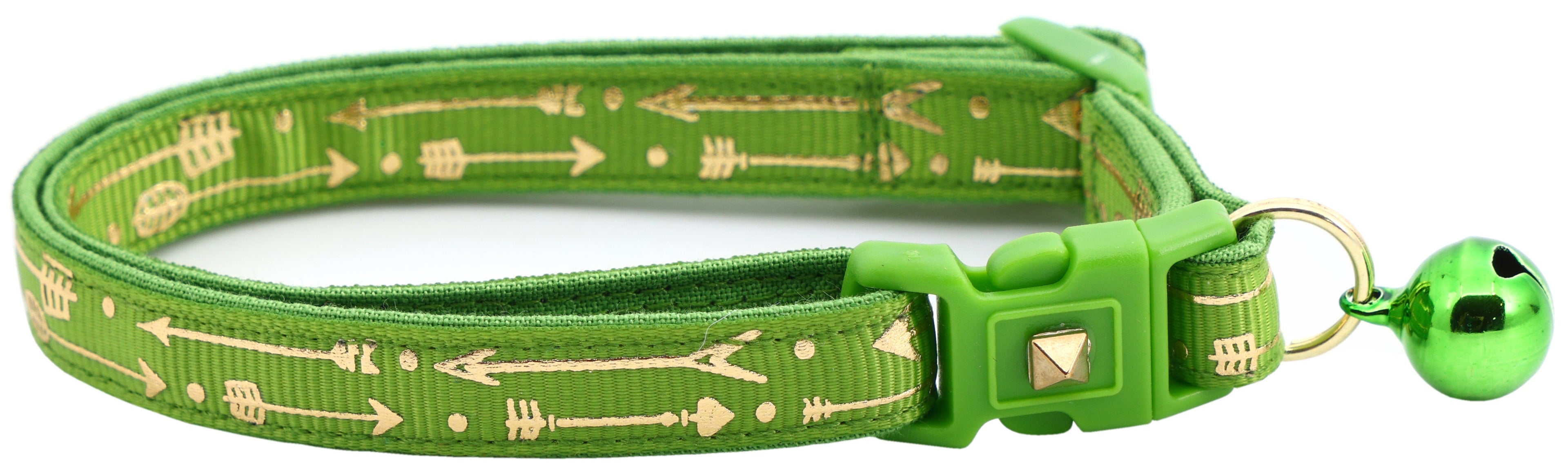 Metallic Gold Arrows Breakaway Cat Collar-1