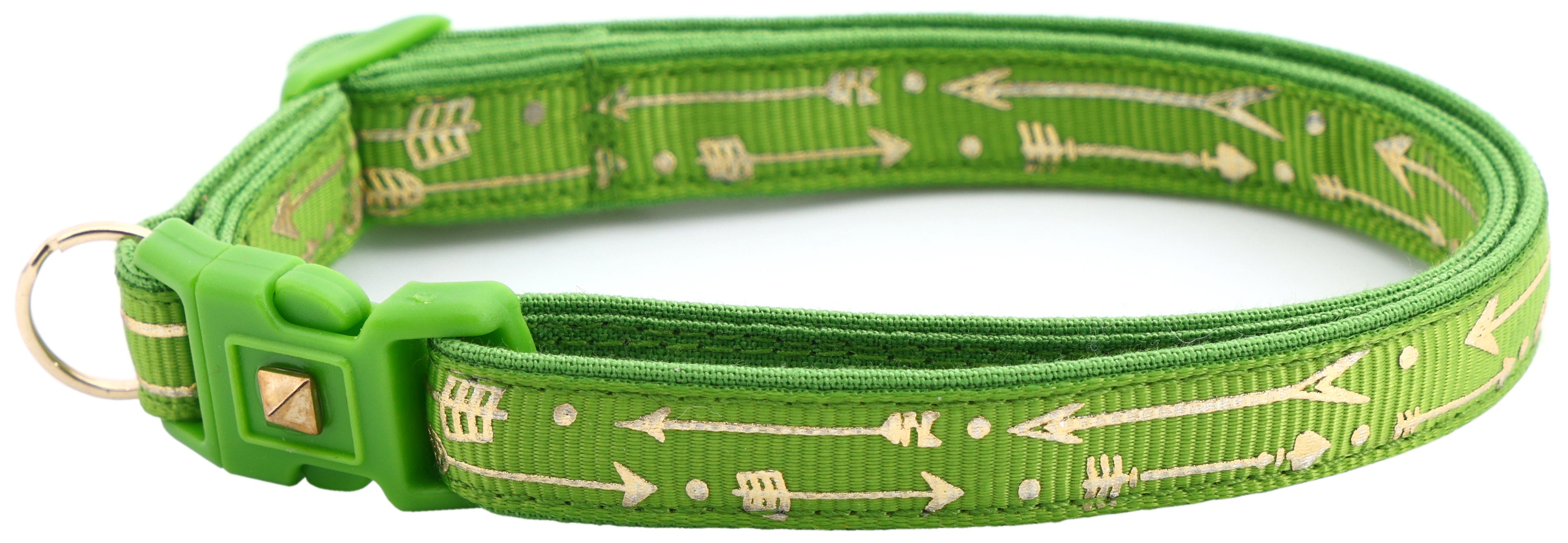 Metallic Gold Arrows Breakaway Cat Collar-3