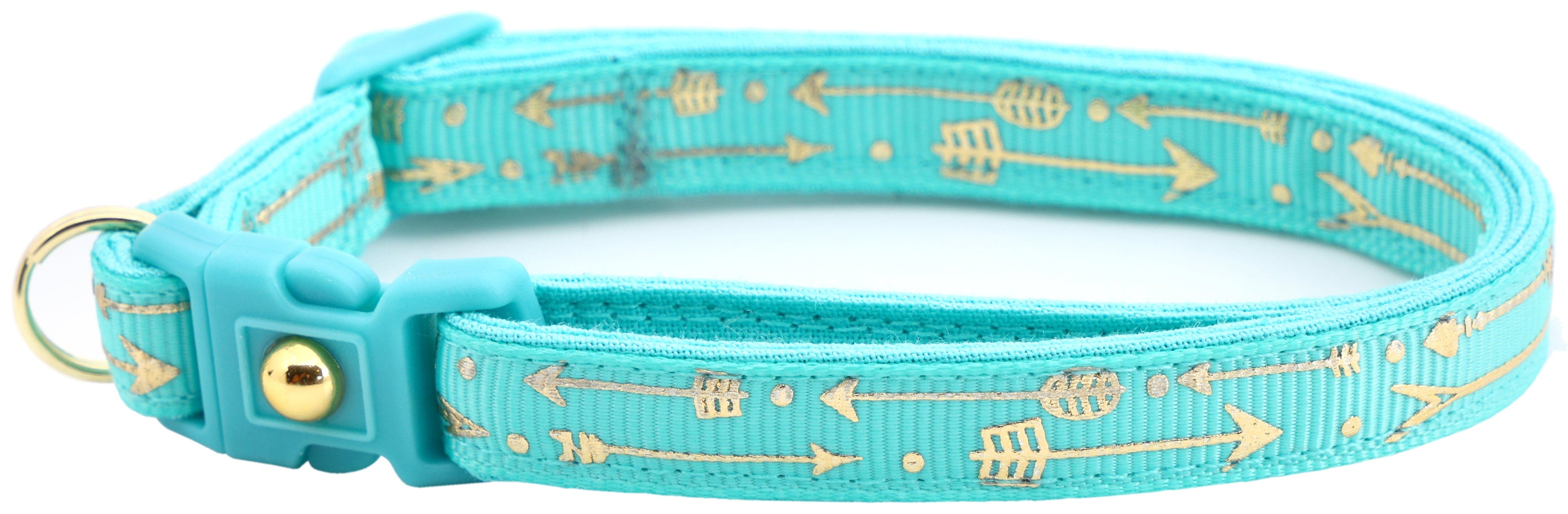 Metallic Gold Arrows Breakaway Cat Collar-28