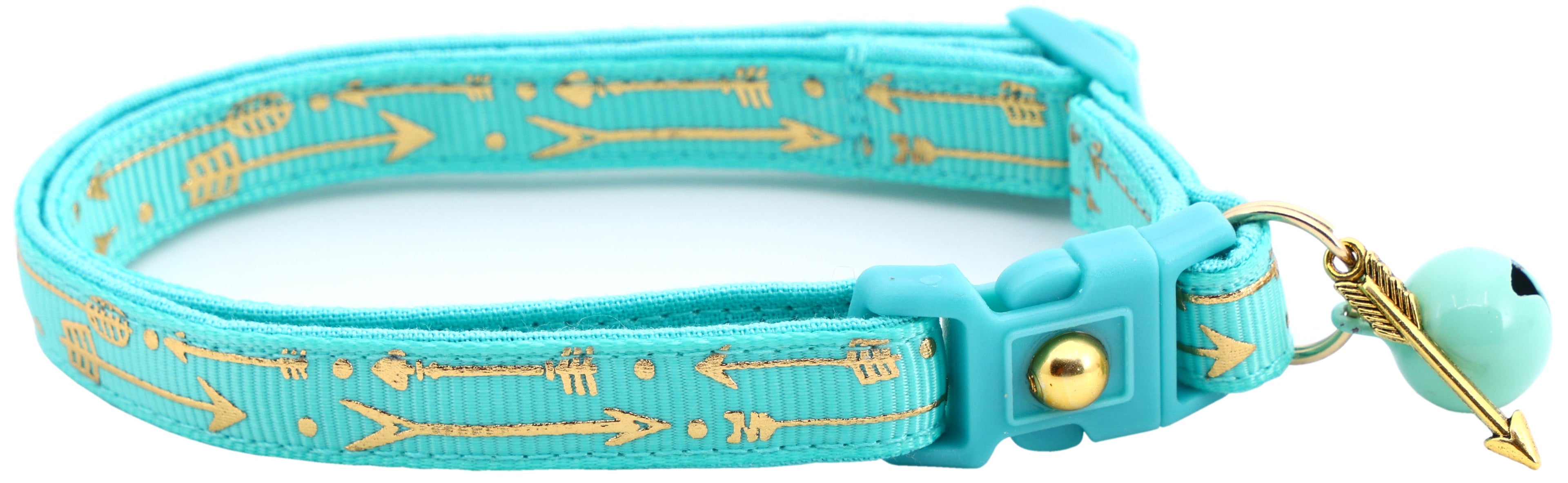Metallic Gold Arrows Breakaway Cat Collar-22