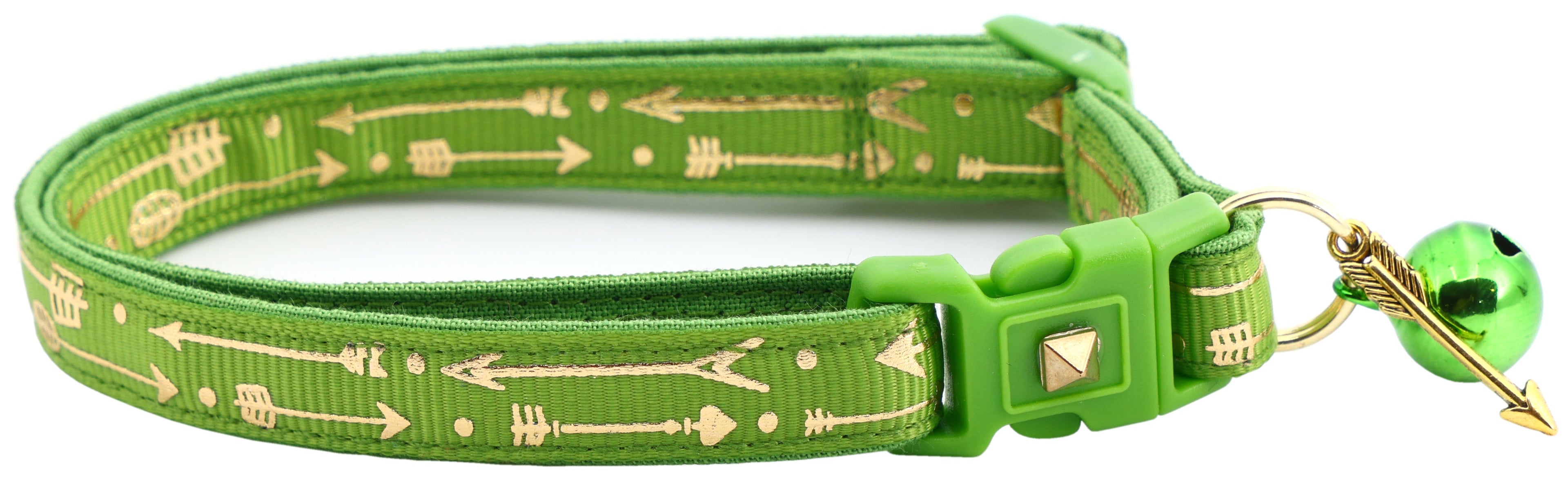 Metallic Gold Arrows Breakaway Cat Collar-4