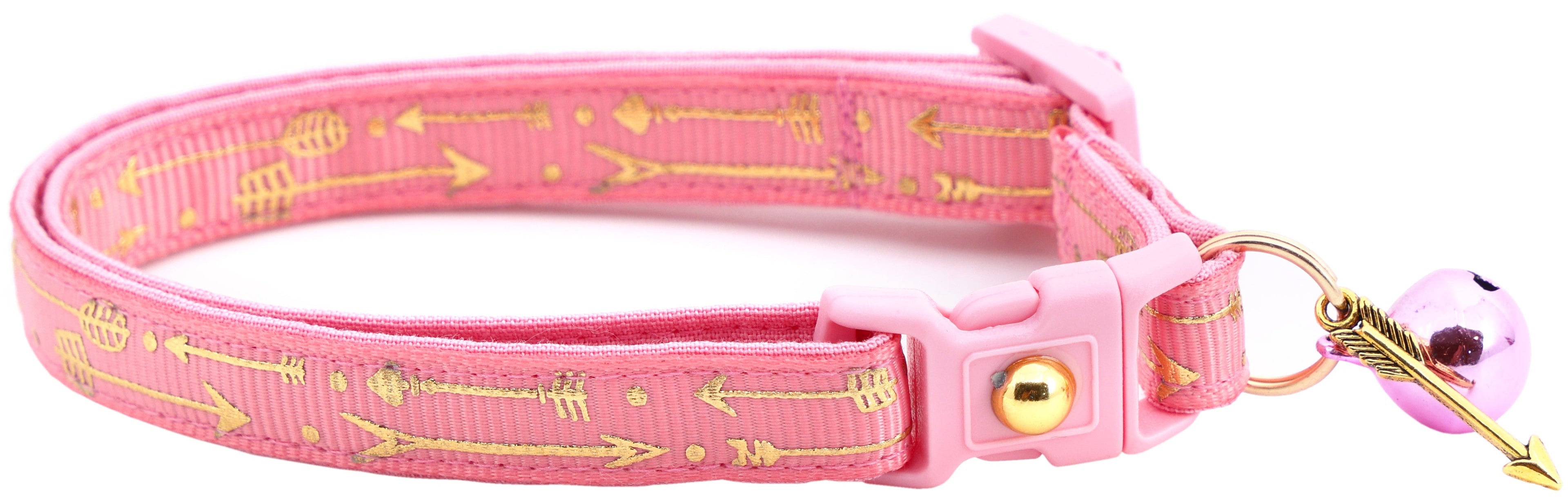 Metallic Gold Arrows Breakaway Cat Collar-21