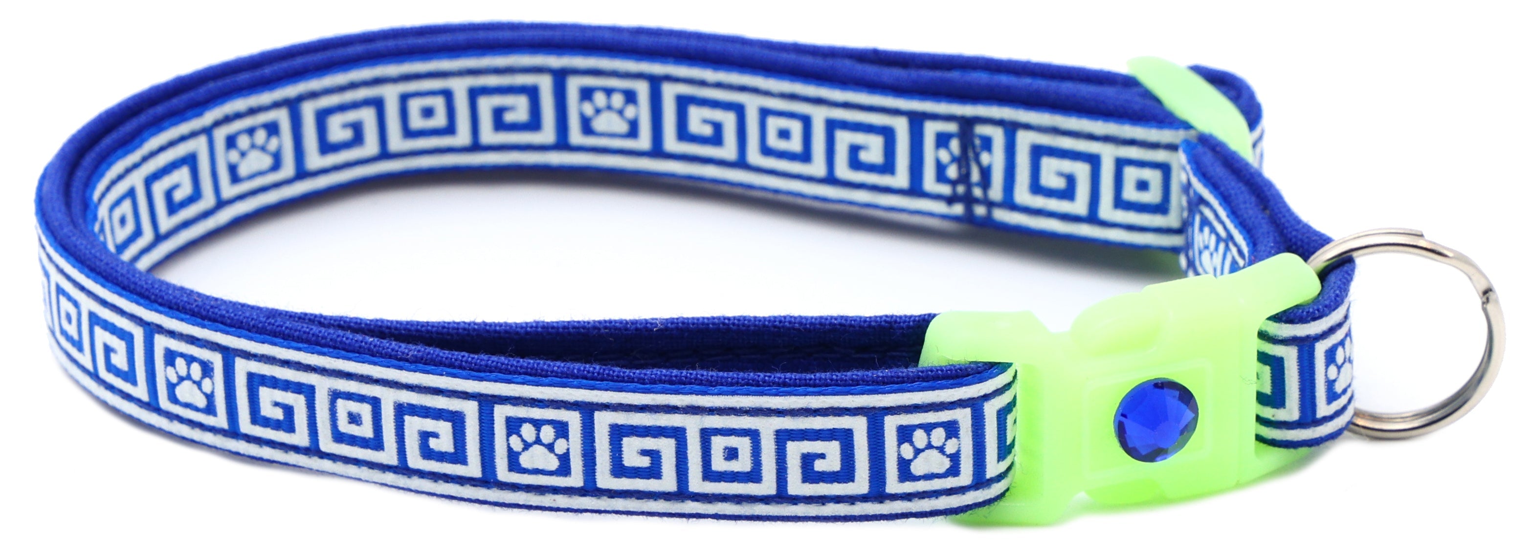Greek Key Breakaway Cat Collar