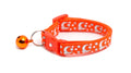 Silver Moons and Stars on Orange Cat Collar-0