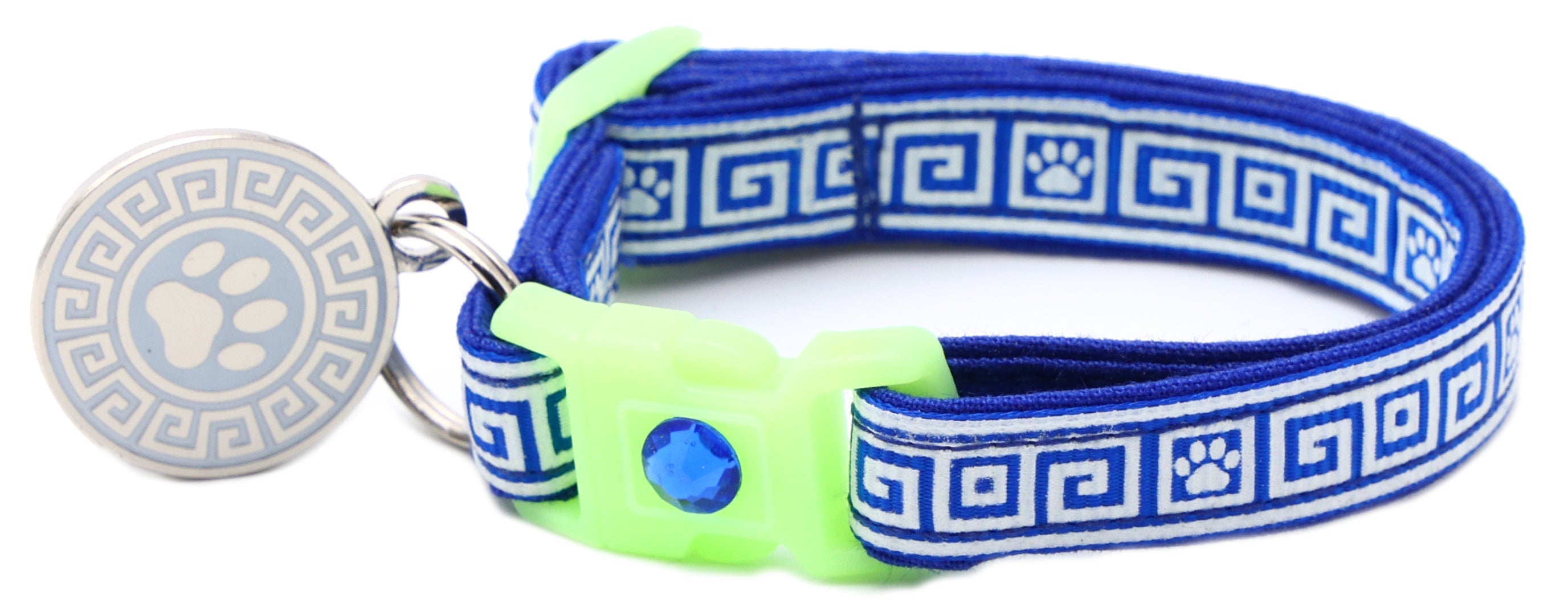 Greek Key Breakaway Cat Collar