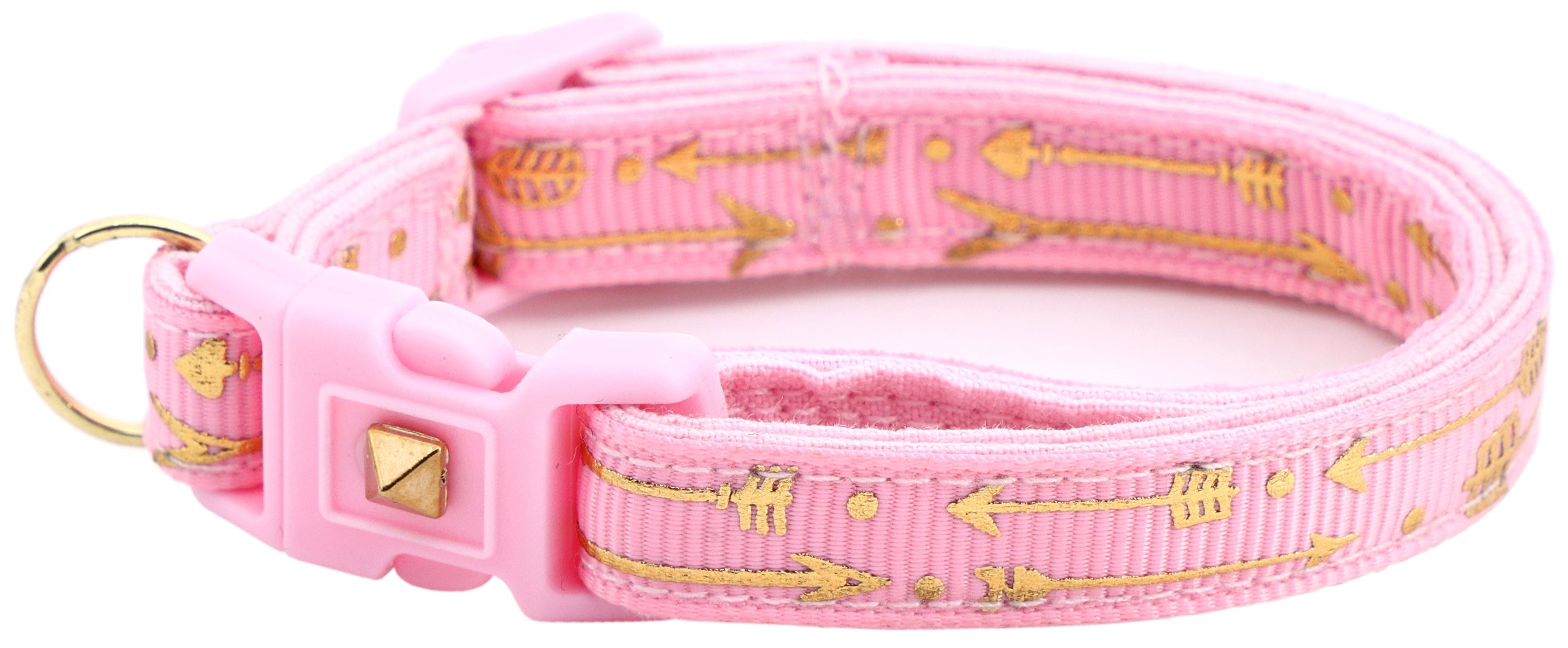 Metallic Gold Arrows Breakaway Cat Collar-24