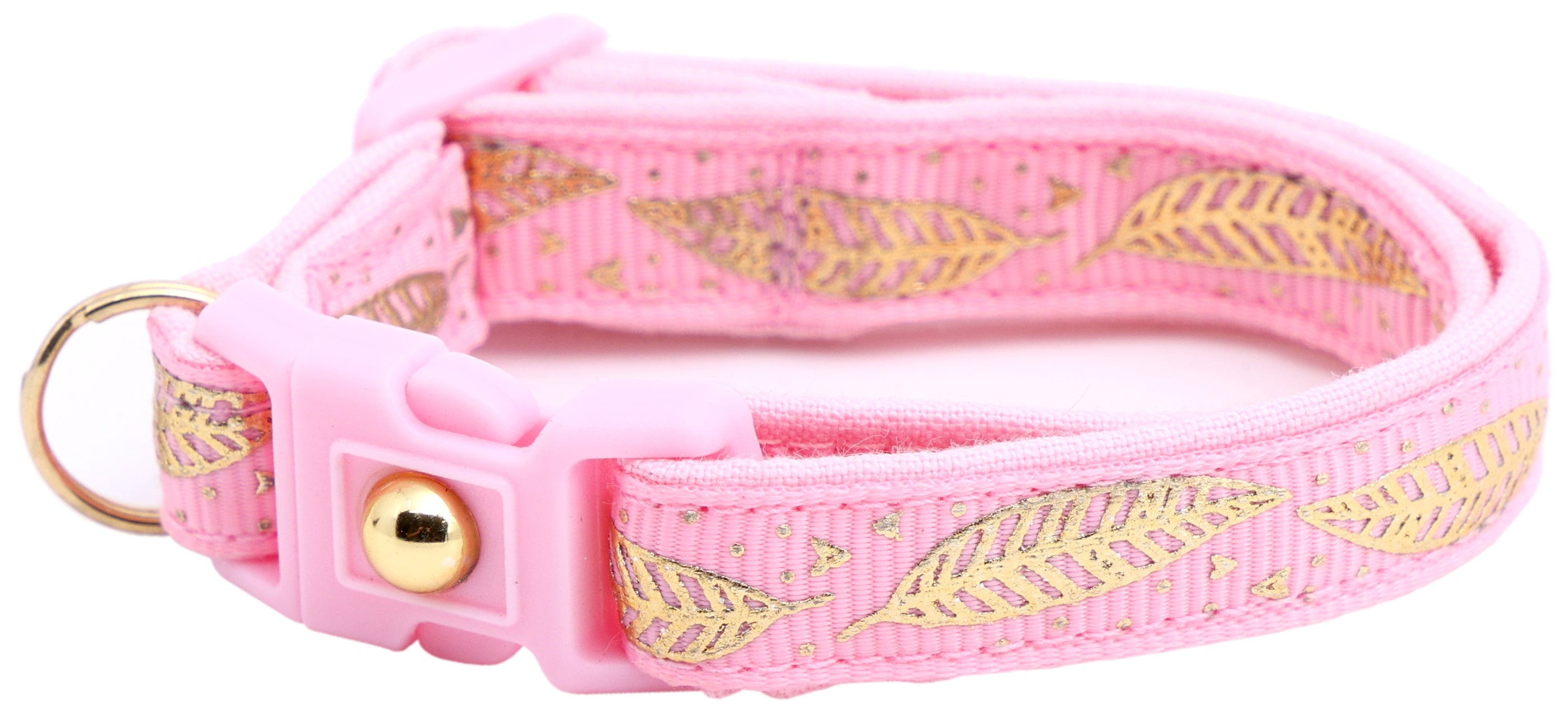 Metallic Gold Feathers Cat Collar-33