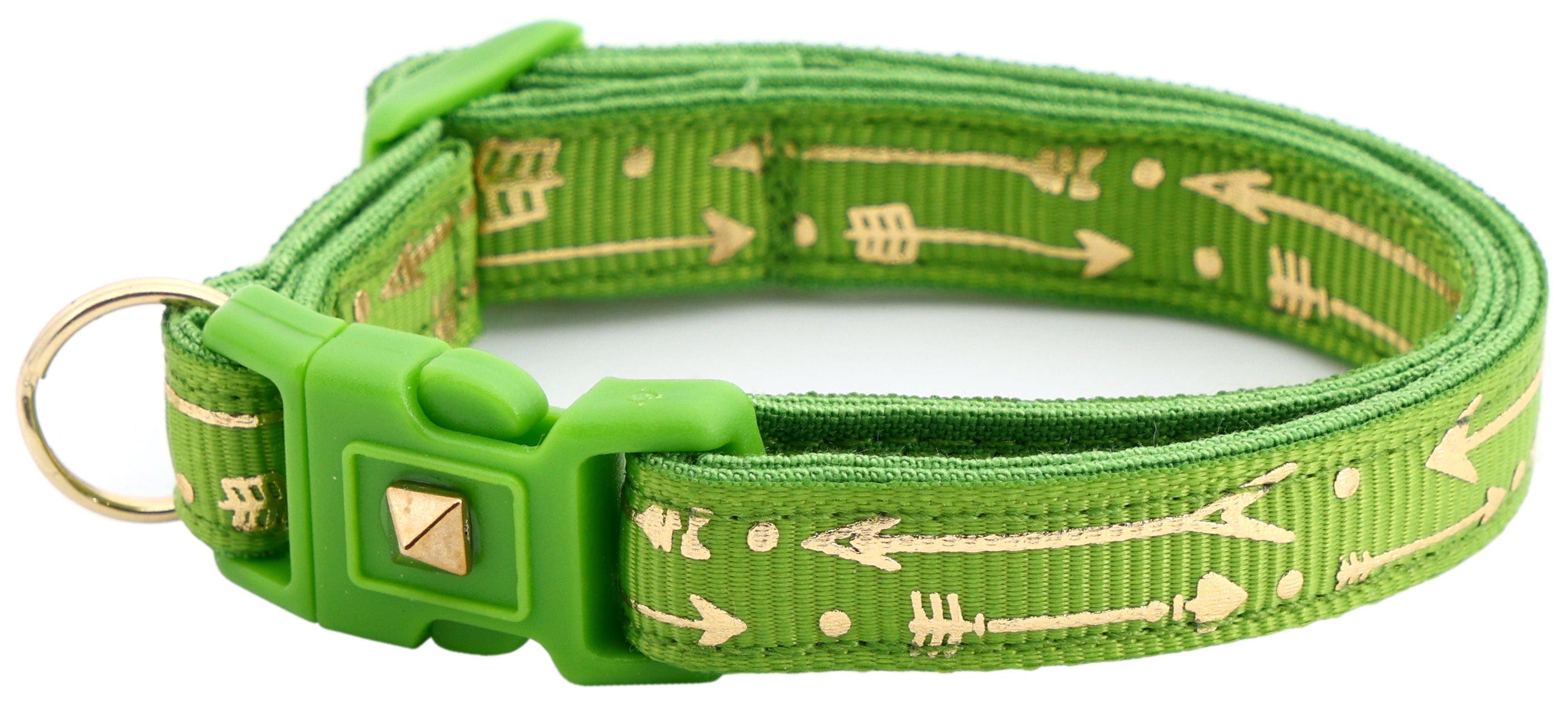 Metallic Gold Arrows Breakaway Cat Collar-23