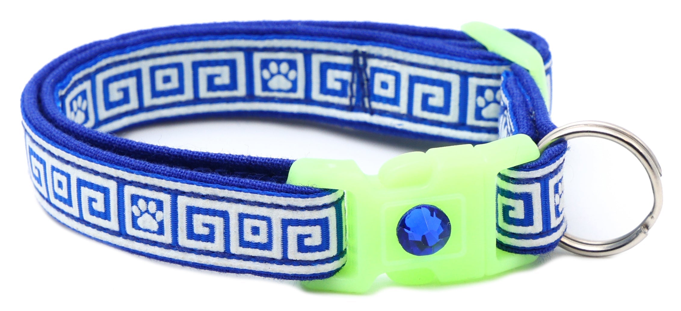 Greek Key Breakaway Cat Collar