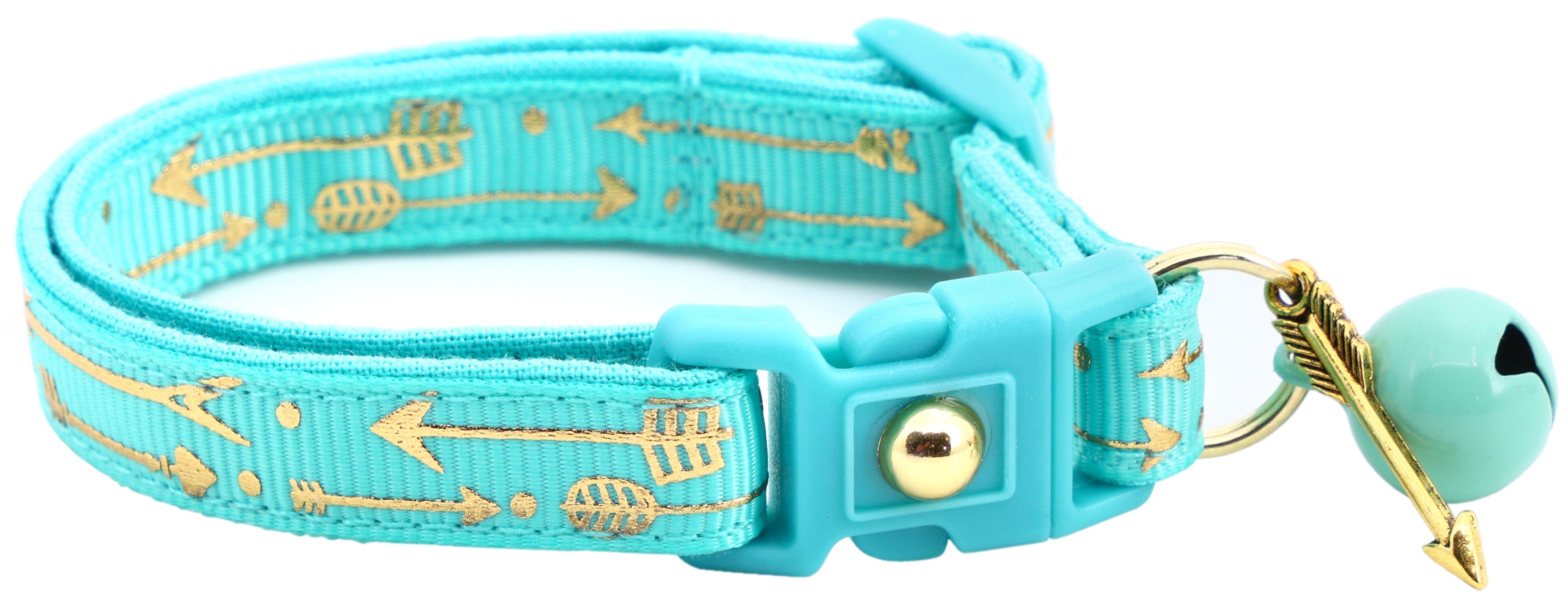 Metallic Gold Arrows Breakaway Cat Collar-20