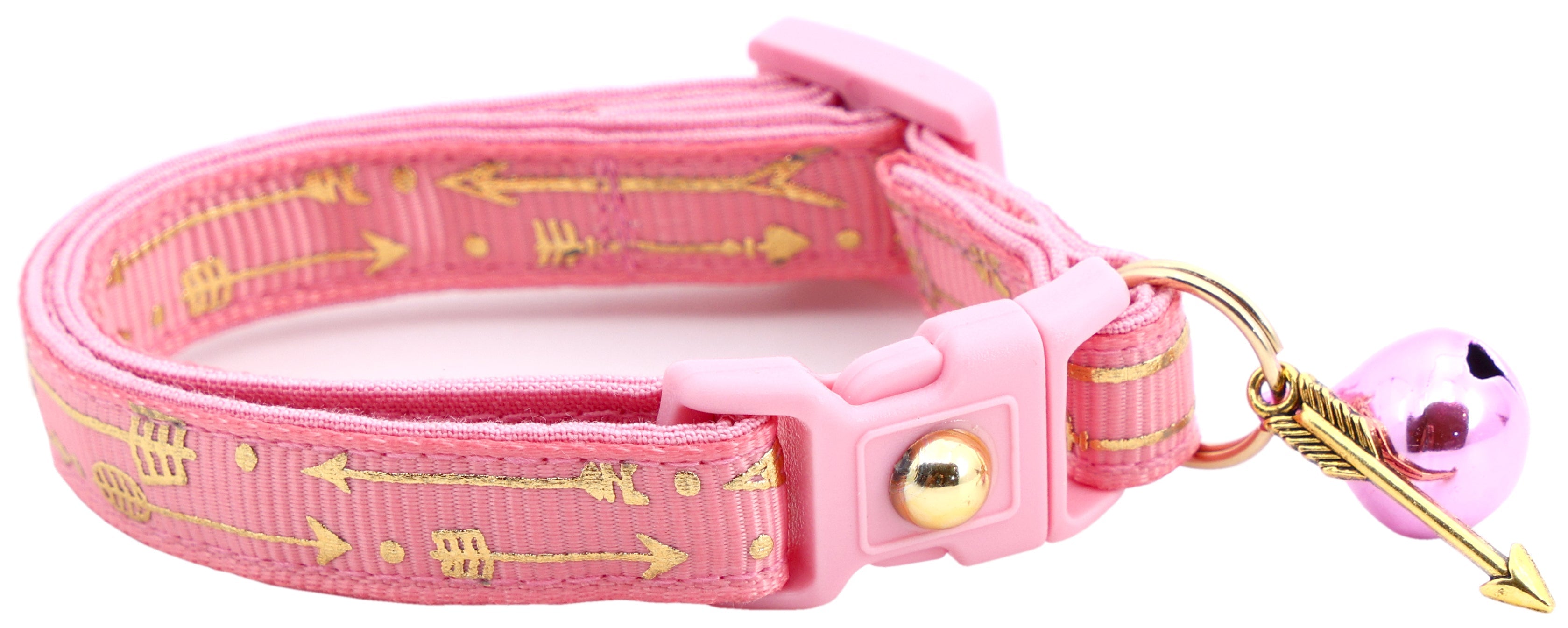 Metallic Gold Arrows Breakaway Cat Collar-19